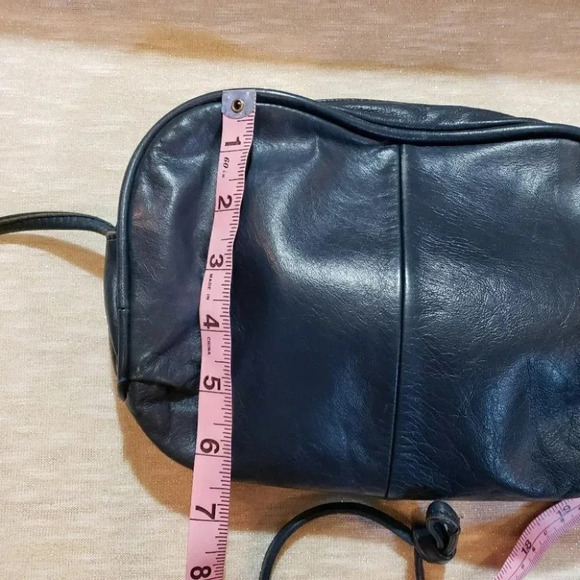 Vintage Blue leather small crossbody‎ - Picture 3 of 7